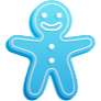 Gingerbread Man Blue