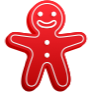 Gingerbread Man Red