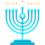 Menorah Blue