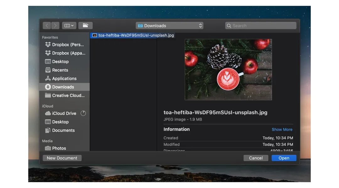 Launch Photoshop and open your photo