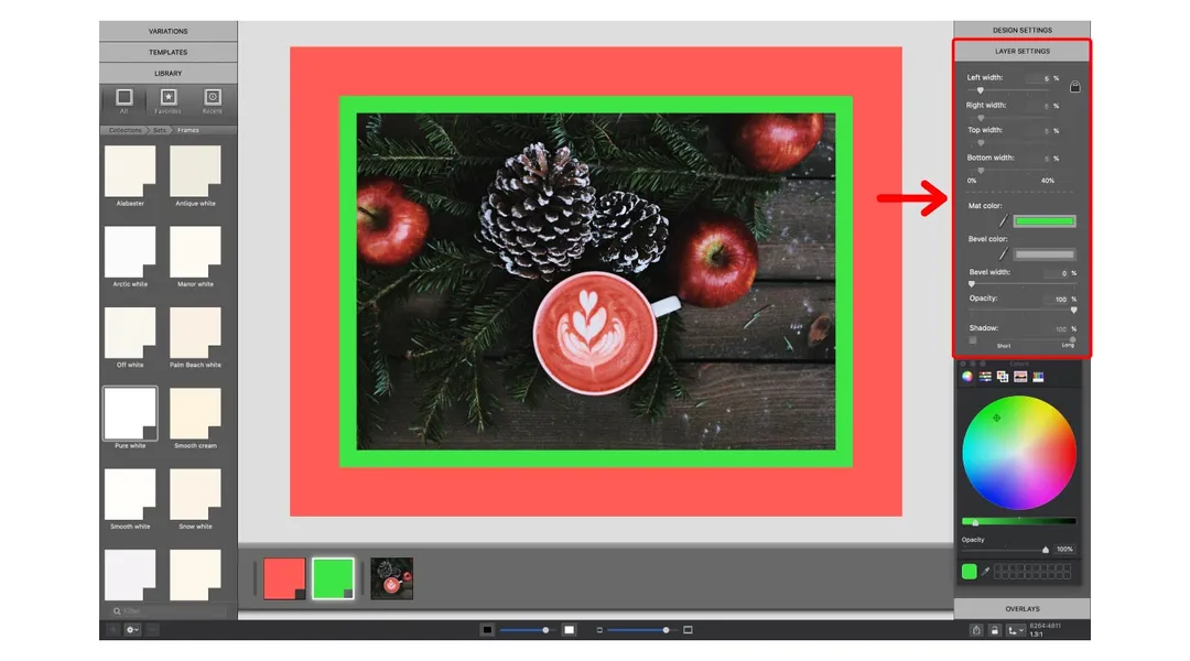Adjust the layer settings.