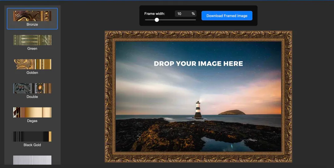 ImageFramer Web screenshot