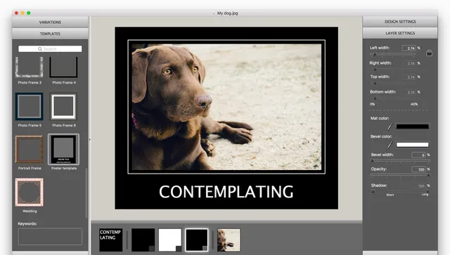 Photography portfolios with ImageFramer