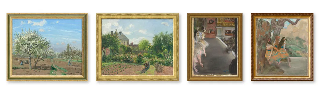 Artworks produced by Pissarro and Degas