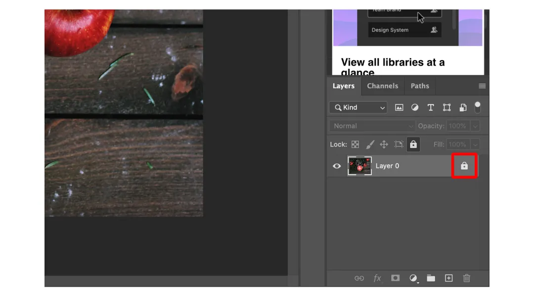 Unlock background layer in Photoshop