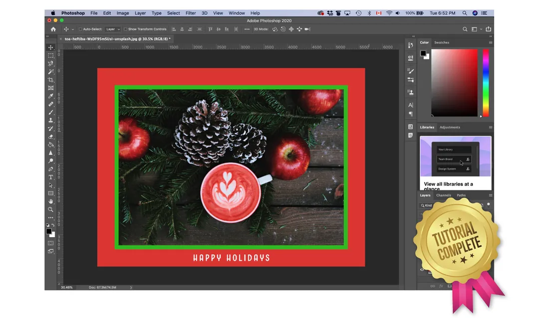 Photoshop tutorial complete