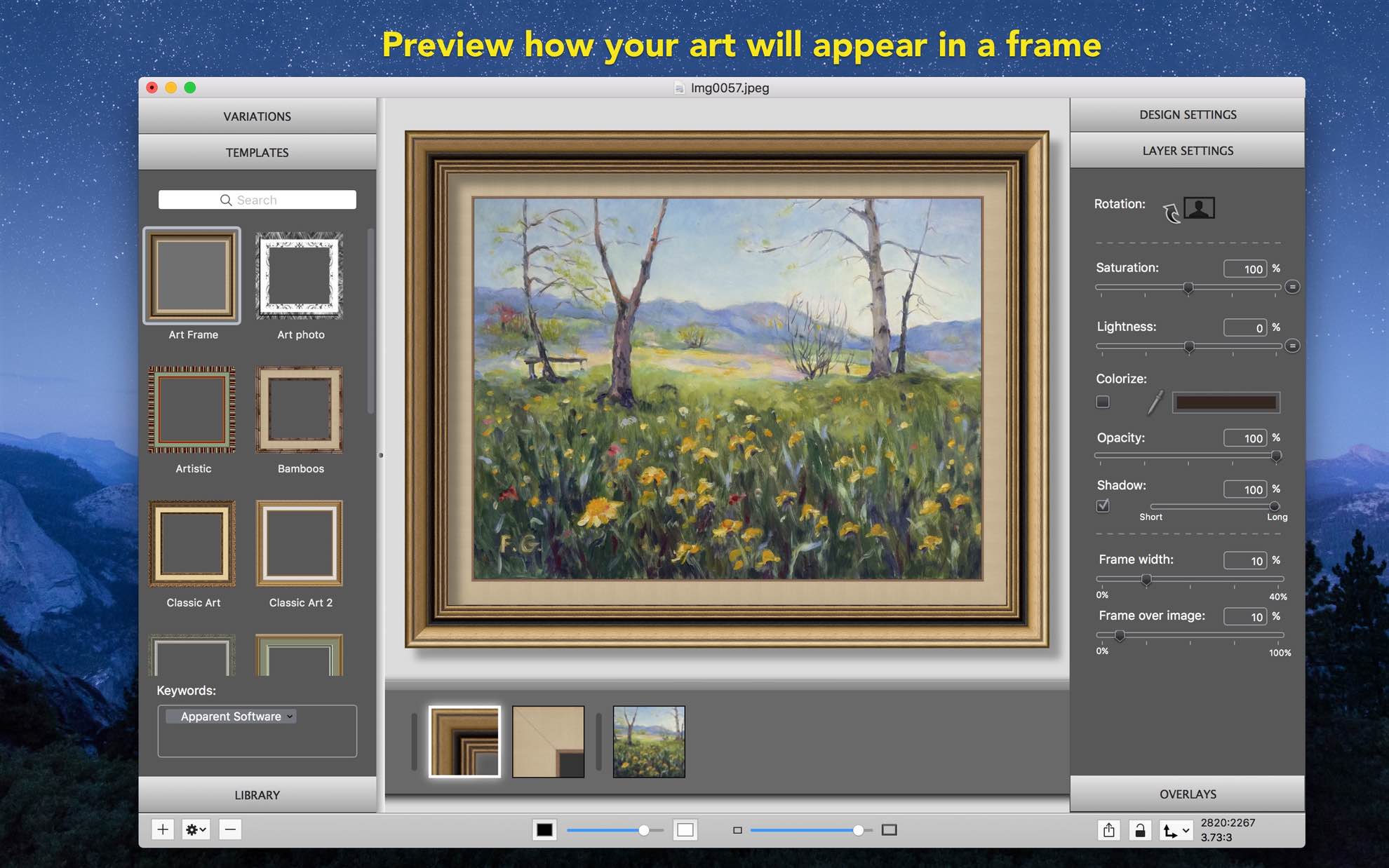 picture frame program macbook g4