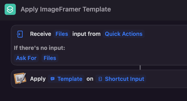 ImageFramer adds support for macOS Monterey Shortcuts