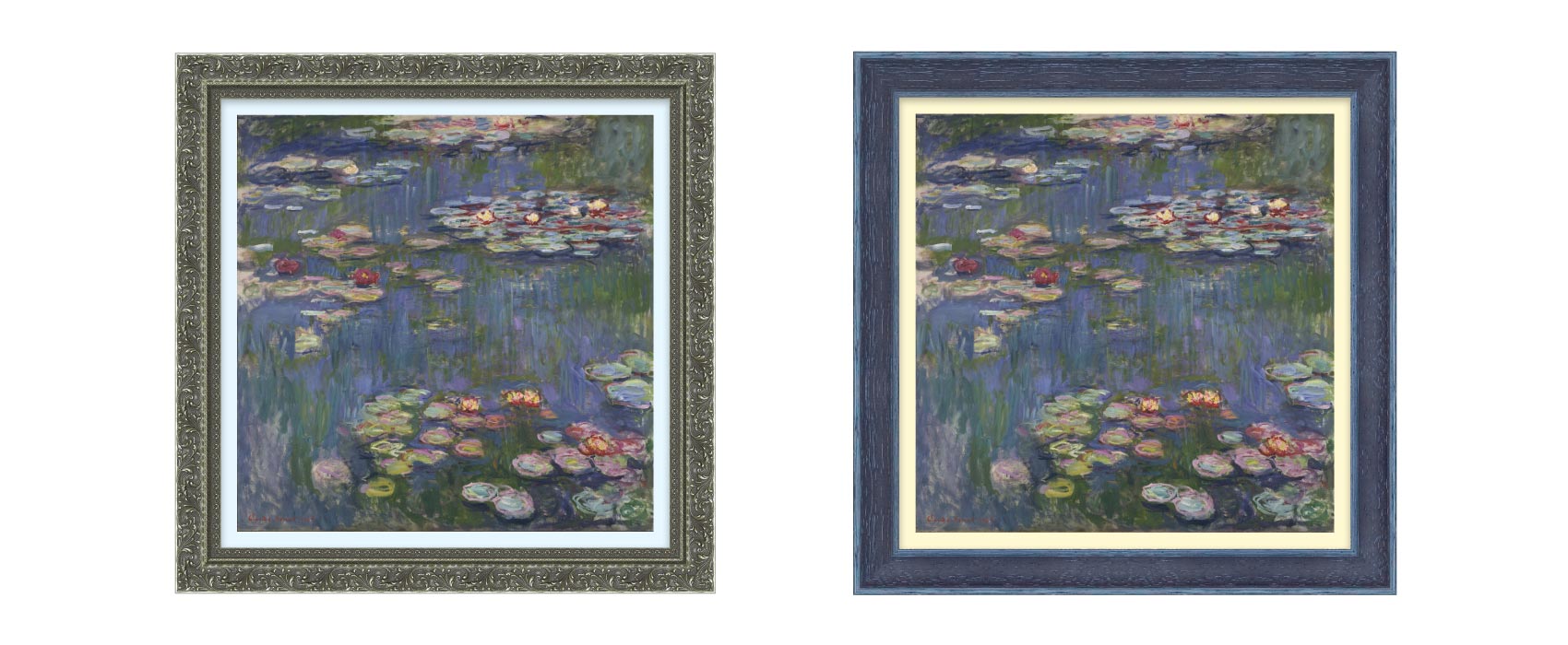 Claud Monet, Water Lilies, 1918 framed example